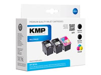 Kmp Multipack H77 - 3-Pack - Svart, Färg (Cyan, Magenta, Gul) - Kompatibel - Bläckpatron (Alternativ För: Hp Ch563ee, Hp Ch564ee) - För Hp Deskjet 1000, 1010, 1050 Aio, 1050A Aio, 1510 Aio, 2000, 2050 Aio, 2050A Aio, 2510 Aio, 2540 Aio, 3000, 3050 A