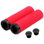 ENticerowts 2Pcs Mountain Bike Bicycle Protective Covers Handlebar Sponge Riding Accessories Riding Tools Red Black