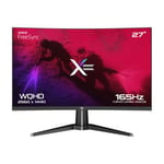 X= XC27WQ 27" VA 1440p 165Hz FreeSync/G-Sync Compatible DP HDMI Curved RGB Gaming Monitor with speakers