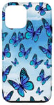 iPhone 12 mini Blue Insect Pretty Butterfly Pattern Beautiful Butterfly Case