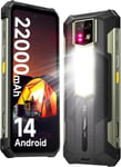 Armor 24 Telephone Portable Incassable Android 14,22000Mah/66W,24Go+256Go/2To Extensible,Lumiere De Camping,64Mp Nocturne Vision,6.78"" Fhd+,Smartphone Etanche 4G Dual Sim/Nfc/Gps/Ip68