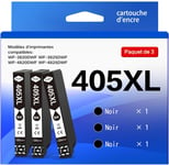 405XL Cartouches d'encre Compatible pour cartouche Epson 405 XL Remplacement pour Workforce WF-7830DTWF WF-4820DWF WF-3820 WF-7840DTWF 7835DTWF WF-4830DTWF WF-3825DWF 4825DWF Imprimante,3pack(Q1195)