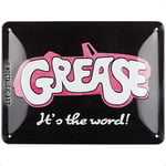 Nostalgic-Art Grease - It's the Word! - Retro Tin Sign - 15 x 20 cm - Metallic - Vintage Design - Gift Idea for Film Fans