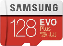 MB-MC128GA/EU Carte mémoire MicroSD Evo Plus 128G avec adaptateur SD - Rouge/Blanc