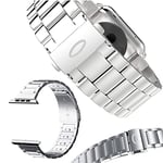 Trop Saint® Bracelet Compatible avec Apple Watch (40mm/38mm) Fermoir Métalique réglable - Argent - pour iWatch Series 1/2/3/4/5/6/SE Edition/Sport