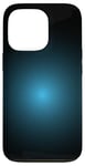 Coque pour iPhone 13 Pro Dégradé radial simple bleu ciel à noir