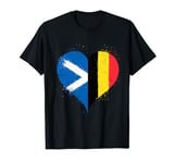 Half Scottish Half Belgian A Scotland Belgium Flag in Heart T-Shirt