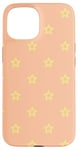 iPhone 15 Peach Yellow Stars Sunrise Springtime Pop Art Pastel Pattern Case