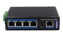 WANTEC - Industrial PoE Ethernet Switch für Hutschiene  5 Port