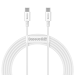 Baseus Superior Fast Charge USB-C til USB-C Kabel, 100W, 2m - Hvit