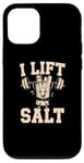 Coque pour iPhone 12/12 Pro Gym Citation Funny Fries Memes Bodybuilder Fries I Lift Salt