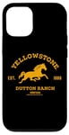 Coque pour iPhone 12/12 Pro Yellowstone Dutton Ranch Est. 1886 Running Horse Brown Logo