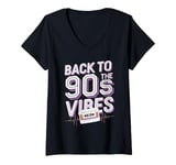 Womens Throwback Playlist 90s Hits 90s Era 90s Pop 90s Rock V-Neck T-Shirt