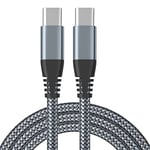BIBTIM Câble chargeur USB C vers USB C 3M, 60W USB 2.0C câble de charge rapide compatible MacBook iPad Air 4 Galaxy S22 S21 Ultra S20 mi 11 Note 10 Pixel 6 5 4a Huawei Xiaomi Nintendo Xbox PS5