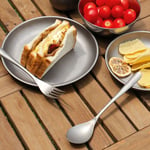 Picnic Accessories Cutlery Fork Long Handle Spoon Pure Titanium Cookware