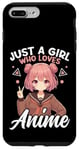 Coque pour iPhone 7 Plus/8 Plus Just a Girl Who Loves Anime Merch Afro-Américain Afro