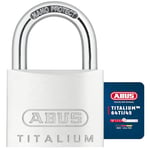 ABUS Titalium 64TI/45 padlock - basement lock with lock body made of special aluminium - hardened steel shackle - ABUS security level 5