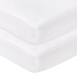 Sasma Home - Pack of 2-100% Jersey Cotton Crib Next2Me Fitted Sheets - Next2Me