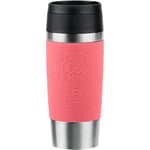 Emsa N20209 Travel Mug Classic Gobelet isotherme 0,36 l | Bouchon à vis confortable | Acier inoxydable | 4 h chaud et froid 8 h | 100% étanche | Passe au lave-vaisselle | Ouverture à 360° | Corail