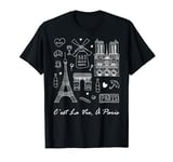 Ma Chérie Paris I Love Paris Eiffel Tower France T-Shirt