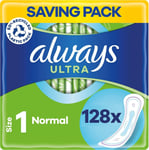 32 x 4 Pack Always Ultra Sanitary Towels/Pads with Wings Ultra Thin Towel Size 1