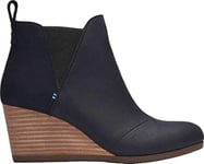 TOMS Femme Women Kelsey Boot Chaussure Bateau, Noir, 36.5 EU