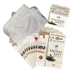 Bag in Box Lot de 10 sacs en carton de 3 l - Kit complet à remplir soi-même dans un sac à jus de 3 l avec robinet pour jus de pomme et autres liquides - Avec carton et instructions (français non