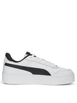 Puma Carina Street Trainers - White/Black, White/Black, Size 6, Women