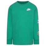 NIKE Boys Retro Sticker Ls Tee Shirt, Green, 3 Years EU