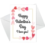 Happy Valentines Day Card For Him Her I Love You Card Boyfriend Husband