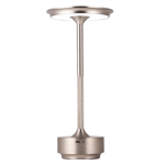 Uppladdningsbar LED bordslampa - Silver, touch dimbar, CCT, IP20 - Dimbar : Dimbar, Kulör : CCT (Varm till Kall Vit)