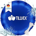 tillvex® Coussin gonflable d’hivernage pour piscine, taille XXL, avec valve de sécurité et double couture, kit de réparation inclus, 500 cm, bleu