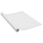 vidaXL Dekorplast vitt trä 500x90 cm PVC Vit