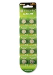 Techly-IBT KLR44 Batterie alcaline 1,5 V Non Rechargeable (-Piles alcaline Button/Coin LR44 Argent Ampoule)