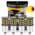 Defvnsy Ampoule LED P21W 1156 BA15S, Extrêmement Brillant Jaune 12V-24V DC Pas Polarité 1141 1003 7506 Ampoules Clignotant, 33SMD 2835 Remplacement Ampoule Voiture pour Feu Arrière, Clignotant Latéral