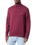 GANT Col roulé Classique en Coton Pull-Over, Bordeaux, XXL Homme