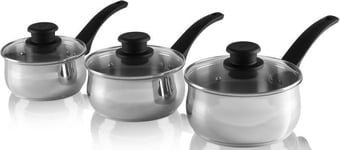 Stainless Steel Pan Set 3pcs by Tower-T80830