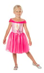 RUBIES - Barbie Officiel - Déguisement Entrée de Gamme Barbie pour Enfants - Taille 3-4 ans - Costume avec Robe Tutu Type Ballerine Rose