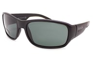 Bolle Heron Sunglasses Matte Black with TNS Grey Lenses Small - Medium Fit 12379