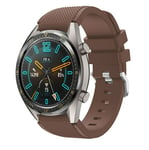 Strap-it Bracelet silicone - compatible pour Huawei Watch GT 2 (marron café)