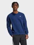 adidas Originals Mens Trefoil Essentials Crew Sweat - Navy, Blue, Size 2Xl, Men