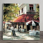 Cafe Berlotti Tile Plaque Sign Wall Art Paris Scene By Brent Heighton 20x20cm