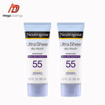 Neutrogena Ultra Sheer Broad Spectrum SPF 55 Dry-Touch Sunscreen 88ml 2x pack