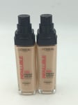 2 x L'Oreal Paris Infallible 32H Freshwear Foundation 20 Neutral 