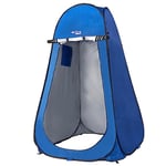 Aktive 62162 Tente de Douche ou vestiaire pour Camping sans Sol, Bleu, 120 x 120 x 190 cm