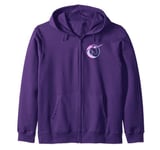 Unicorn Academy Icon and Logo Front and Back Print Zip Hoodie