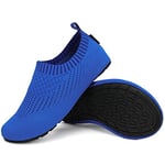 SAGUARO Piatto Slipper da CASA Uomo Donna Antiscivolo Pantofole Traspirante Estate Sabot Ciabatte Leggero Blu Reale 44/45 EU