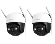 Imou 3K(5MP) Lot de 2 Caméra Surveillance WiFi Extérieur 360°, Caméra IP Exterieur WiFi PTZ, Vision Nocturne Couleur 30M, Détection de Personne AI, Suivi Intelligent, Étanche IP66,Audio Bidirectionnel