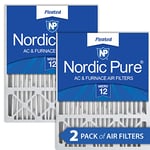 Nordic Pure Lot de 2 filtres à air pour four Honeywell/Lennox 16 x 25 x 5 MERV 12