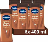 Vaseline Cocoa Radiant Body Lotion 100% cocoa butter for dry skin 6x 400 ml